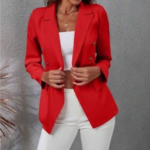 Elegant Breasted Lapel Jacket